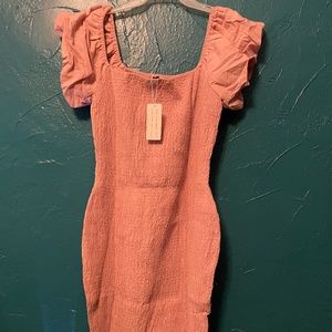 BerryGo Woman’s plus size bodycon smocked midi dress